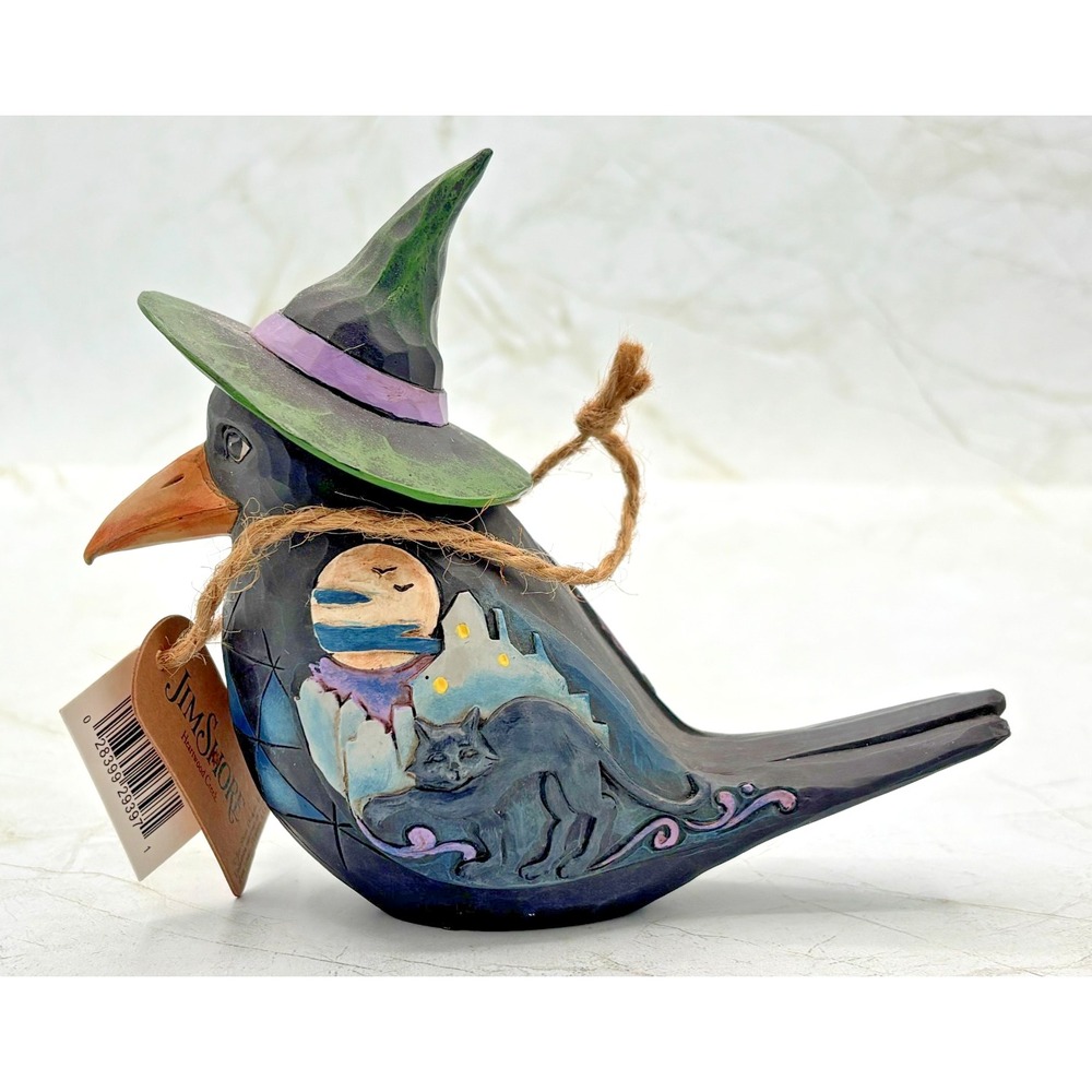 Jim Shore Halloween Crow Pint Size Figurine 6009510 Flights of Fright enesco New - Picture 7 of 16
